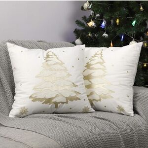NWOT Christmas Tree Throw Pillow Covers 2 Pack Xmas Tree Decorative 18"x18"